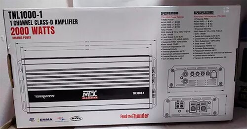 Amplificador Mtx Audio Clase D De 1 Canal Tnl1000-1 De 2000w.