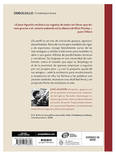 Libro De perfil Autor José Agustín.