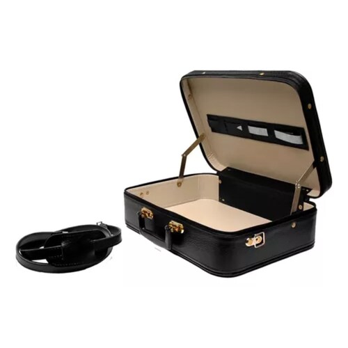 Maletín Enfermería No.4 Vinil Negro Con Correa M1-vc4 Kipp.
