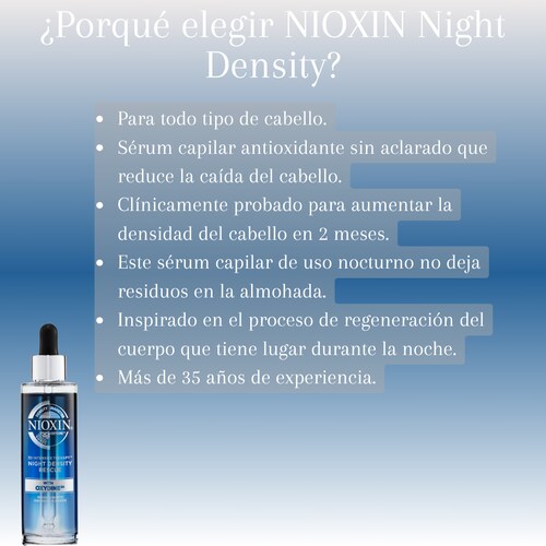 Nioxin Night Density Tratamiento Anticaída Nocturno 70ml.
