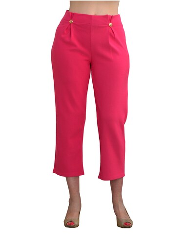 Pantalón Capri pesquero negro ILYS para mujer.