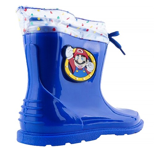 Botas Niño Lluvia Super Mario Bros Videojuego 612 Azul