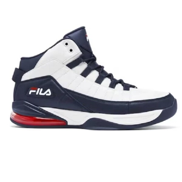 Tenis fila blancos con azul on sale