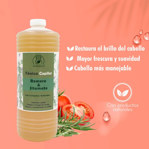 Tónico Capilar De Romero & Jitomate Pelo Sedoso
