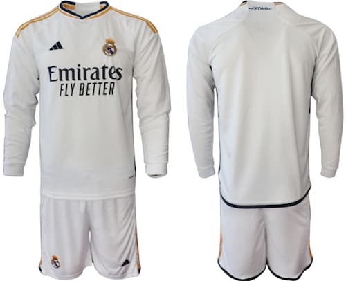 Increible! Jersey Real Madrid 2023/2024 Local Blanca Manga Larga Talla M