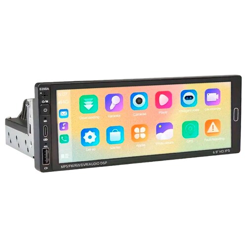 AUTOESTEREO VAK 3558 1 DIN 6.8" ANDROID CARPLAY CAMARA GPS.