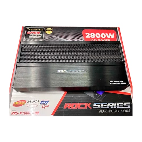 Mini Amplificador Digital Monoblock Rock Series RKS-P1000.1DM 2800 Watts Clase D 1 Ohm Performance S.