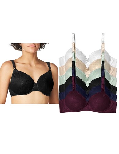 Brasier Tatys Fashion Copa Doble Dd Pack Con 6 Piezas