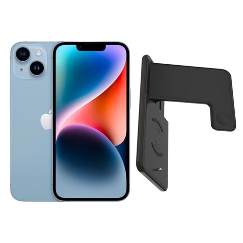 iPhone 14 128GB Azul CHIP Reacondicionado Grado A + Soporte Cargador