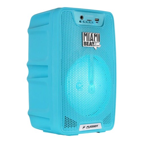 BAFLE FUSSION PBS-65026AQ MIAMI BEAT 6.5" AQUA + AUDIFONOS DE REGALO ENDY2
