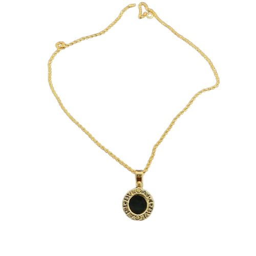 Dije Tipo Bulgari Fondo Negro Oro 14 K+ Obsequio
