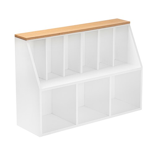 Librero moderno de madera para canastas - Niñas & Niños.