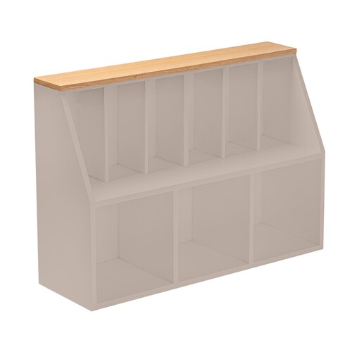 Librero moderno de madera para canastas - Niñas & Niños.
