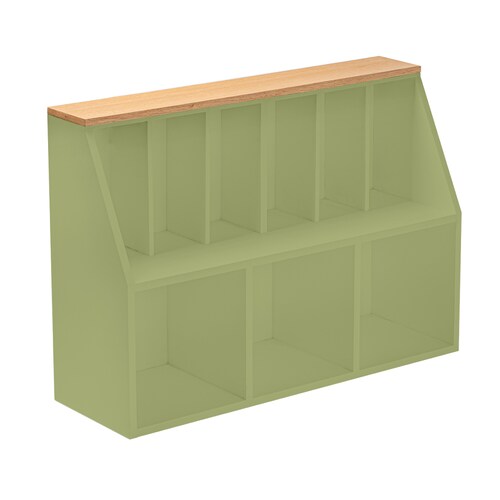 Librero moderno de madera para canastas - Niñas & Niños.