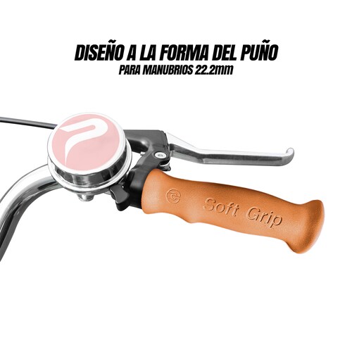 Puños Bicicleta Vintage Ergonómicos Hule 125mm Café