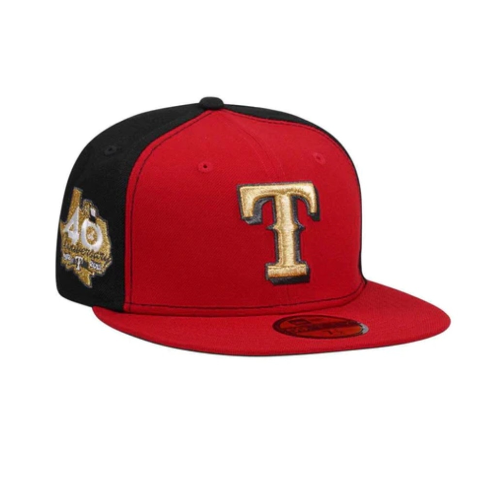 Gorra New Era 59Fifty Texas Rangers 40th Anniversary 209920231 negro rojo