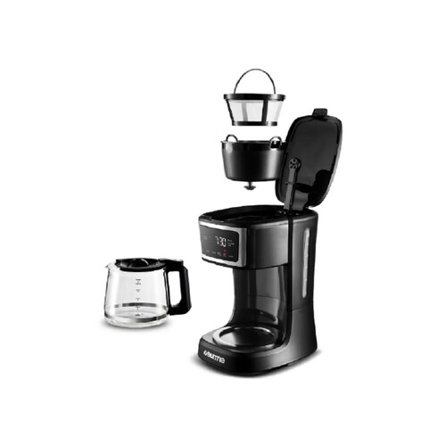 Cafetera Gourmia GCM3286 12 Tazas Programable Filtro Permanente -Negro.