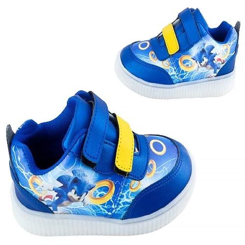Tenis Niños Sonic Luces Leds Deportivos Videojuego 780-ras.