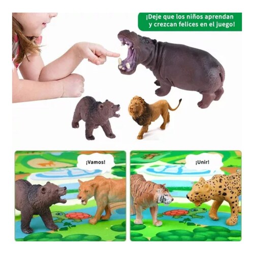 Juguetes Para Niños, Juguetes De Animales Con Mapas 60 Pzs