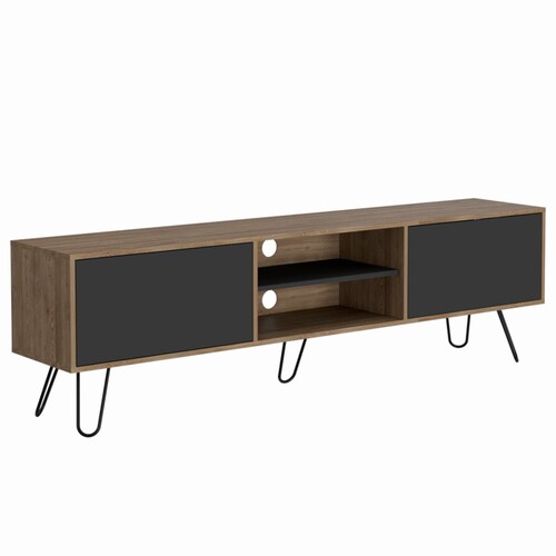 RACK RMABLE PARA TV 80" MODELO VASSEL MIEL CON PLOMO .