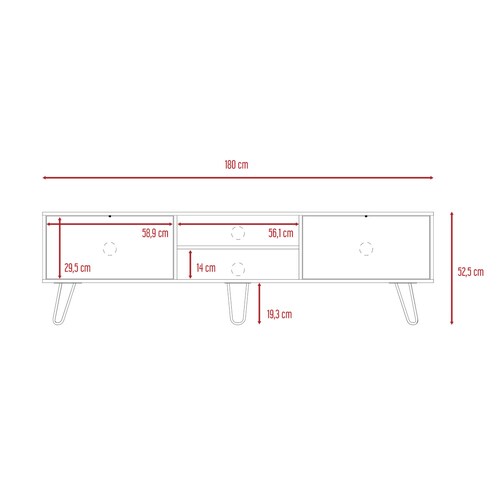 RACK RMABLE PARA TV 80" MODELO VASSEL MIEL CON PLOMO .