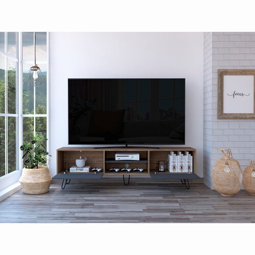 RACK RMABLE PARA TV 80" MODELO VASSEL MIEL CON PLOMO .