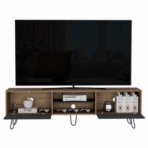 RACK RMABLE PARA TV 80" MODELO VASSEL MIEL CON PLOMO .