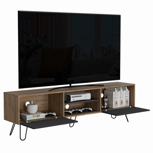 RACK RMABLE PARA TV 80" MODELO VASSEL MIEL CON PLOMO .