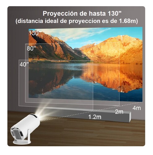 Proyector Portatil 4k Wifi Bt Android 11.