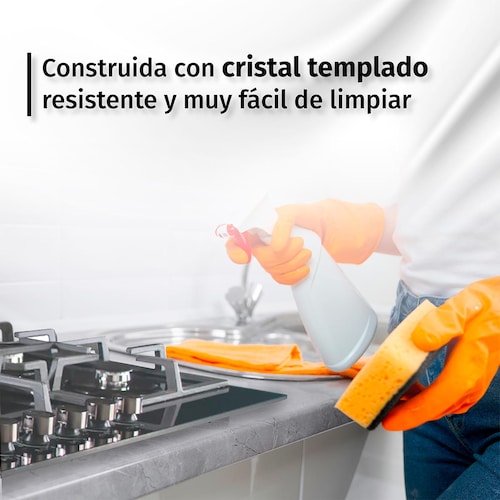 Parrilla A Gas Empotrar KAYSER Supra 4 Quemadores Cristal Templado.