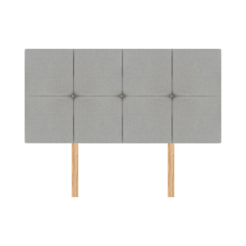 Cabecera Matrimonial Cuadro Grande Económica Msi 2 Cojines - Gris Claro.