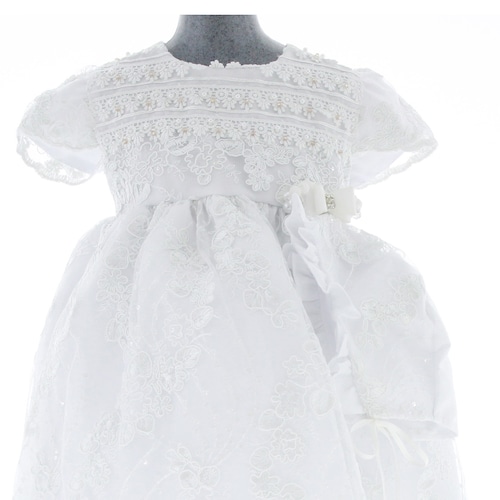 Vestido para Bautizo NIña Blanco 3545 0 a 2 Años