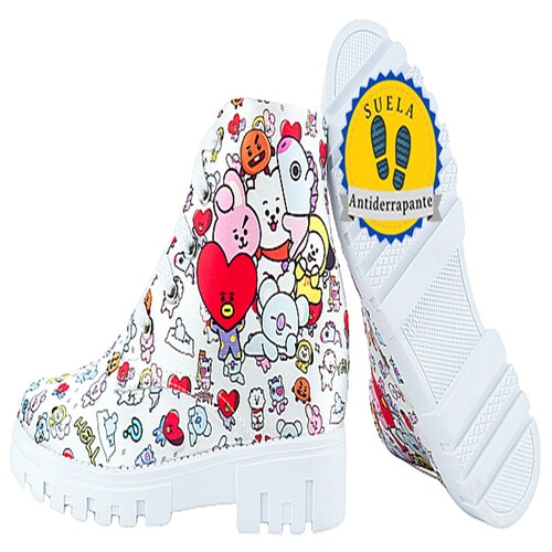 Bota Niña BT21 Personajes K-pop BTS Army Cómodas 900-B-BT21.