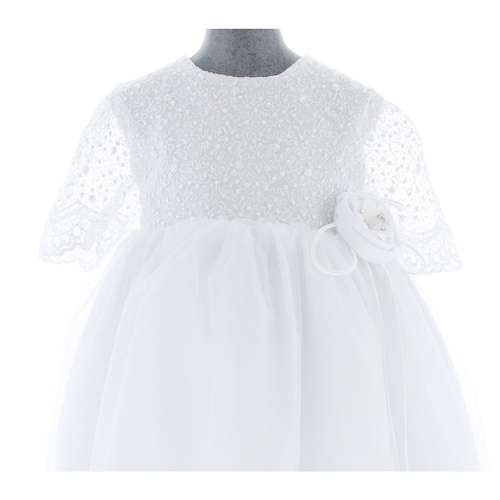 Vestido Para Bautizo Niña Blanco 3550 0 A 2 Años.