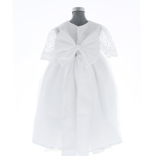 Vestido Para Bautizo Niña Blanco 3550 0 A 2 Años.