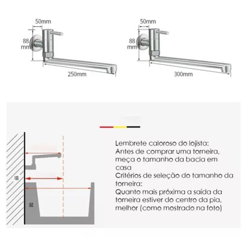 Grifo Para Empotrar En Muro Llave Pared 25cm gris