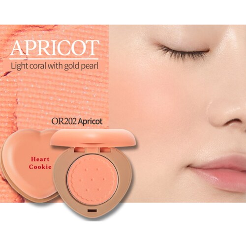 Rubor Compacto Heart Cookie Apricot.