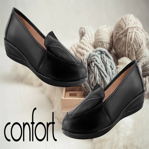Zapatos Cómodos Dama Pie Diabético Juanetes 100% Piel 1140-n.