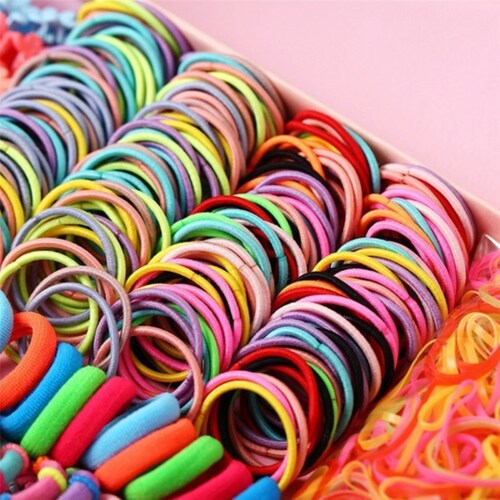 500pcs Mini Ligas Para Cabello Elásticas Dama Accesorios Etc