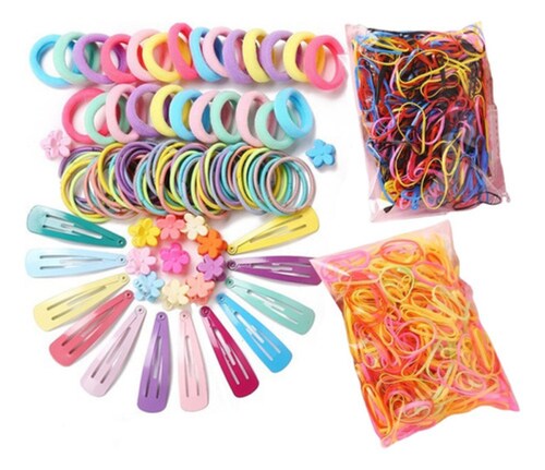 500pcs Mini Ligas Para Cabello Elásticas Dama Accesorios Etc