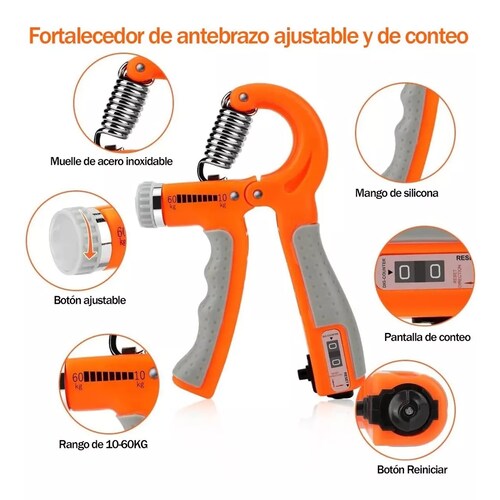 Par 2 Pinzas Ejercicio Fortalecedor De Mano Muñeca Y Antebrazo