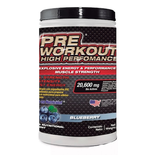 Pre workout F&NT con aminoácidos BCAAs Sabor Mora azúl 600 gr