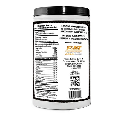 Pre workout F&NT con aminoácidos BCAAs Sabor Mora azúl 600 gr