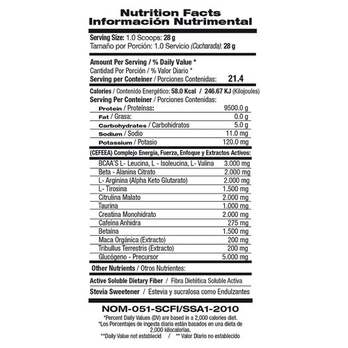 Pre workout F&NT con aminoácidos BCAAs Sabor Mora azúl 600 gr