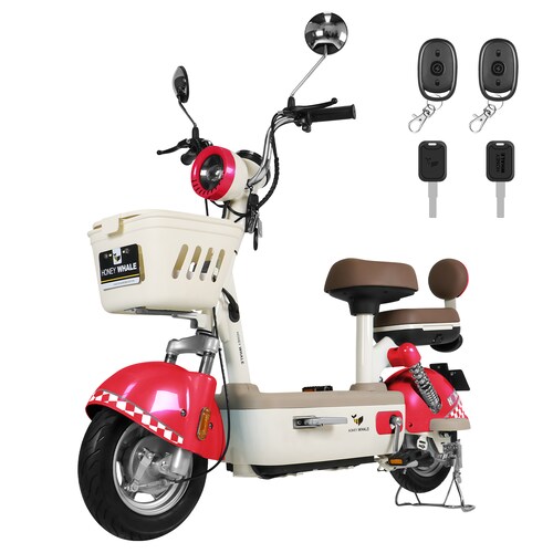Motobici Eléctrica Honey Whale U4S Rojo.