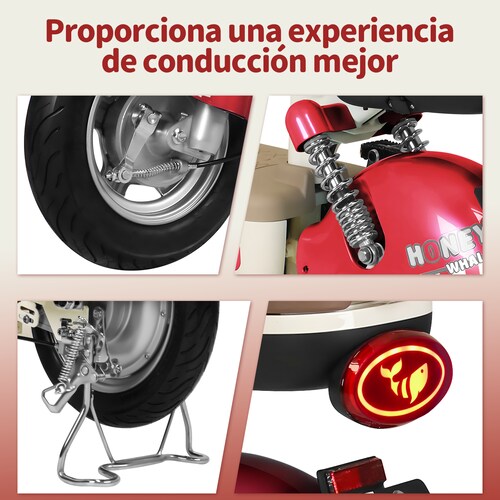 Motobici Eléctrica Honey Whale U4S Rojo.