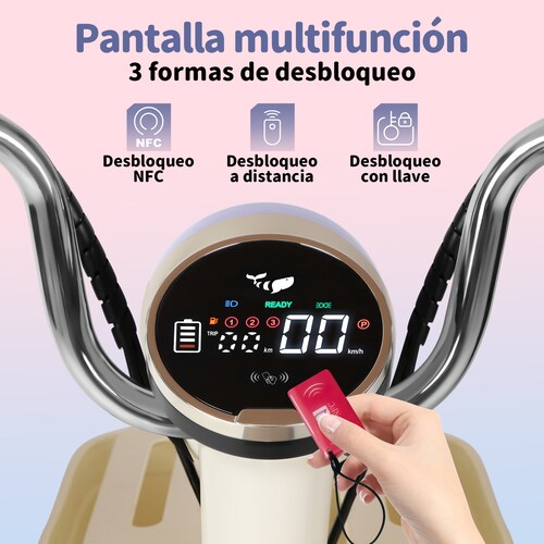 Motobici Eléctrica Honey Whale U4S Morado.