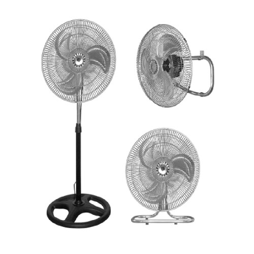 Ventilador con Aspas de Metal 3 en 1  Pedestal 18 Pulgadas Con Soporte Base