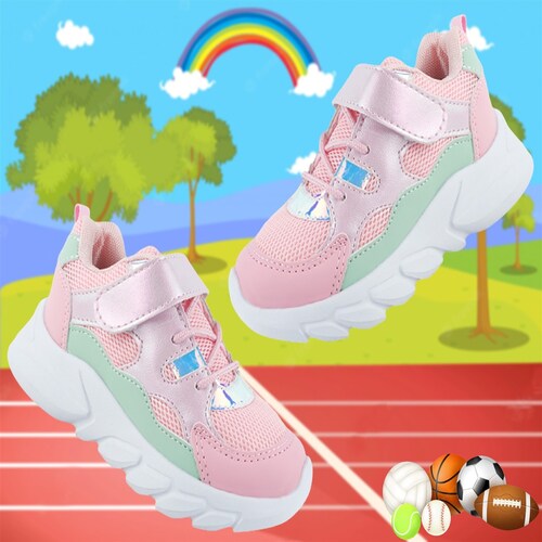Tenis Niña Deportivos Velcro Arco Ortopédico Cómodo 590-rm