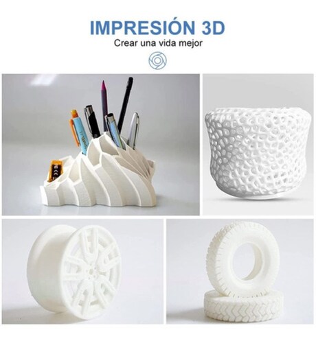 Filamento De Impresora Material De Impresión 3d 1 Kg 1,75 Mm Blanco